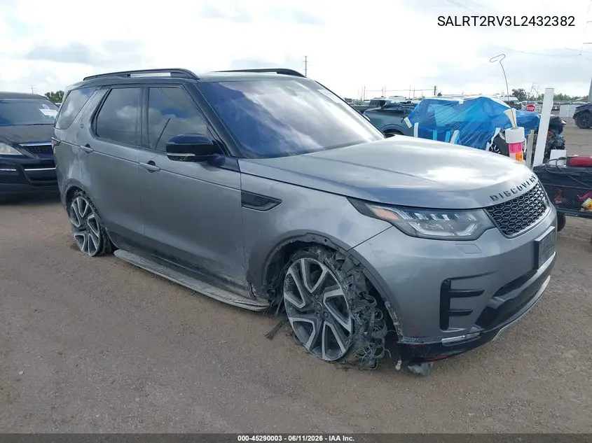 2020 Land Rover Discovery Hse Luxury VIN: SALRT2RV3L2432382 Lot: 45290003