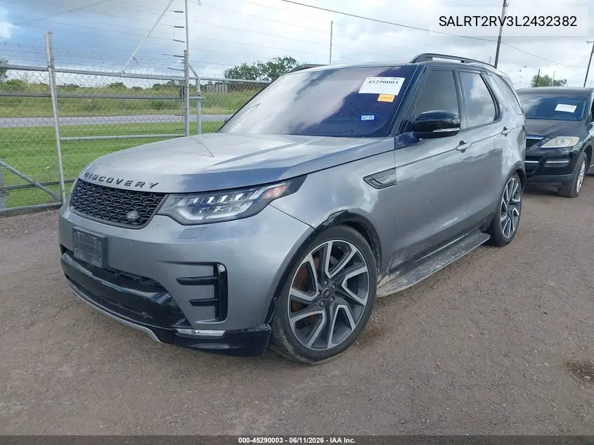 2020 Land Rover Discovery Hse Luxury VIN: SALRT2RV3L2432382 Lot: 45290003