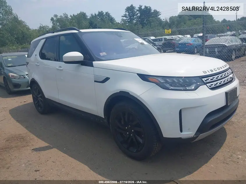 2020 Land Rover Discovery Hse VIN: SALRR2RV4L2428503 Lot: 45622506