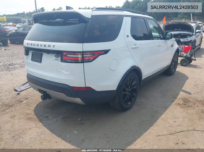 2020 Land Rover Discovery Hse VIN: SALRR2RV4L2428503 Lot: 45622506