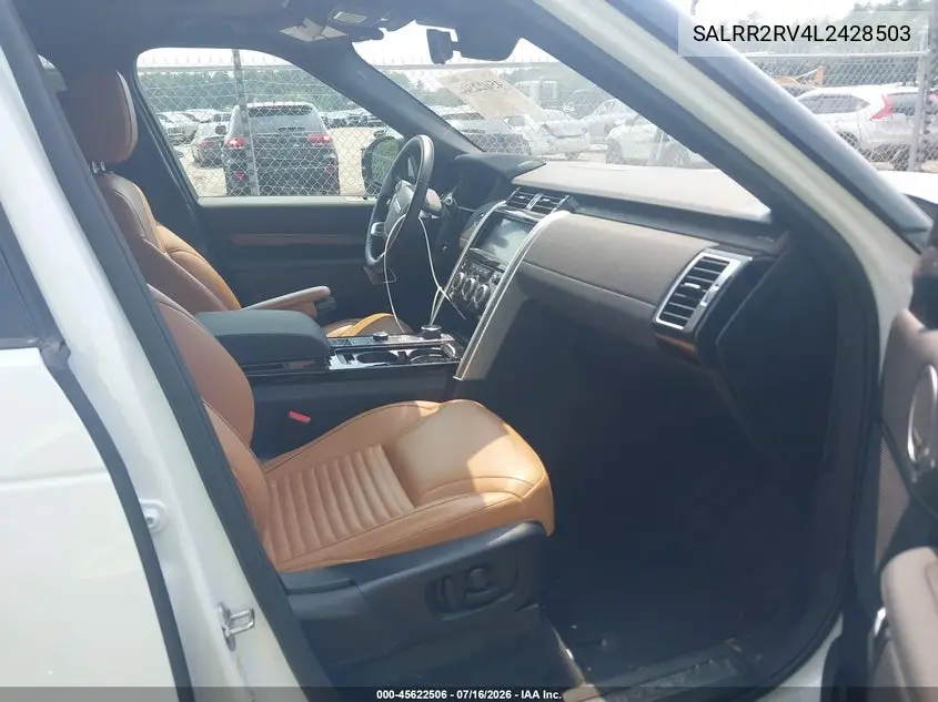 2020 Land Rover Discovery Hse VIN: SALRR2RV4L2428503 Lot: 45622506