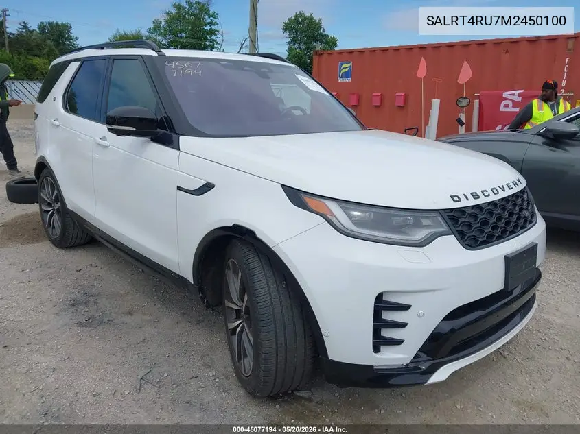 2021 Land Rover Discovery P360 S R-Dynamic VIN: SALRT4RU7M2450100 Lot: 45077194