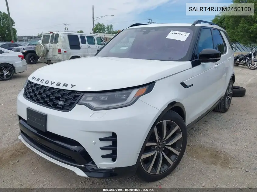 2021 Land Rover Discovery P360 S R-Dynamic VIN: SALRT4RU7M2450100 Lot: 45077194