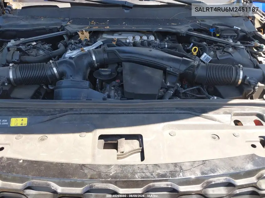 2021 Land Rover Discovery P360 S R-Dynamic VIN: SALRT4RU6M2451187 Lot: 45269080