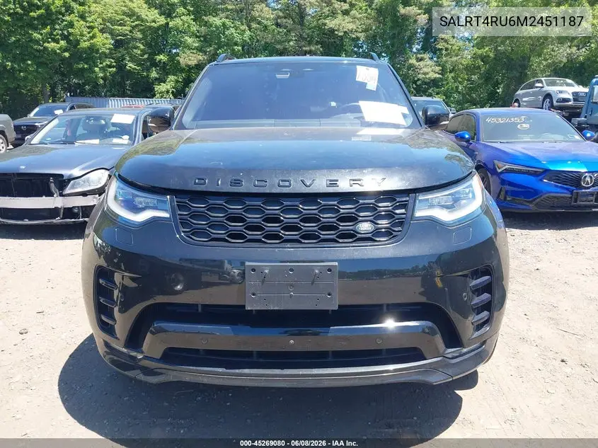 2021 Land Rover Discovery P360 S R-Dynamic VIN: SALRT4RU6M2451187 Lot: 45269080