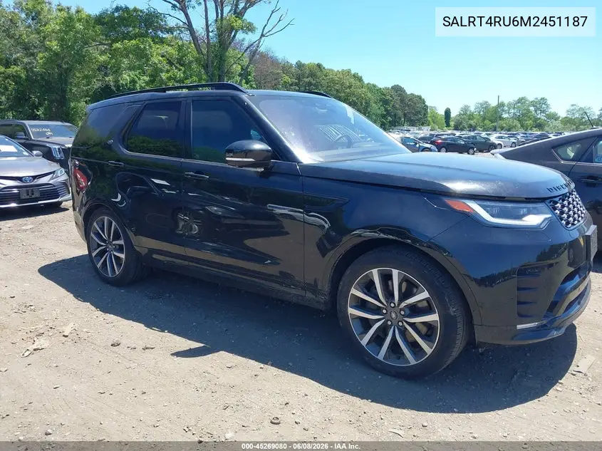 2021 Land Rover Discovery P360 S R-Dynamic VIN: SALRT4RU6M2451187 Lot: 45269080