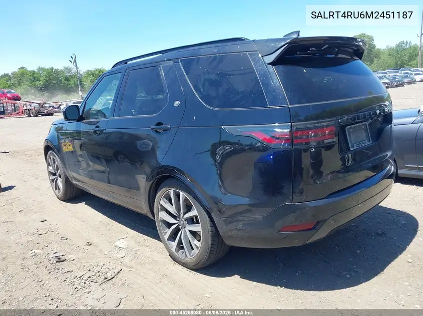 2021 Land Rover Discovery P360 S R-Dynamic VIN: SALRT4RU6M2451187 Lot: 45269080