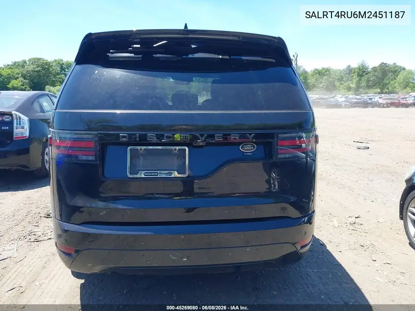 2021 Land Rover Discovery P360 S R-Dynamic VIN: SALRT4RU6M2451187 Lot: 45269080