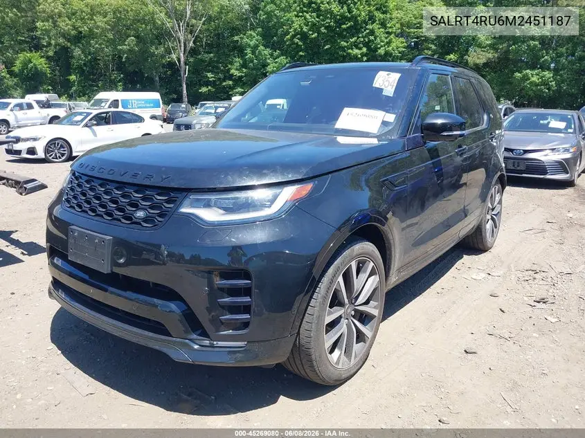 2021 Land Rover Discovery P360 S R-Dynamic VIN: SALRT4RU6M2451187 Lot: 45269080