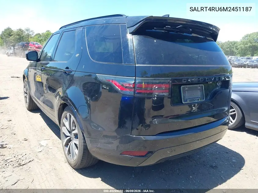 2021 Land Rover Discovery P360 S R-Dynamic VIN: SALRT4RU6M2451187 Lot: 45269080