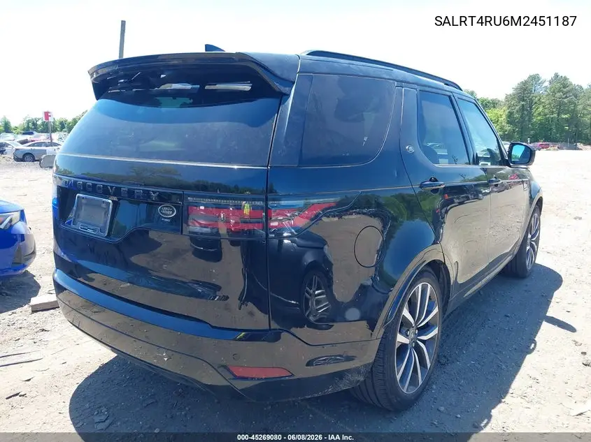 2021 Land Rover Discovery P360 S R-Dynamic VIN: SALRT4RU6M2451187 Lot: 45269080