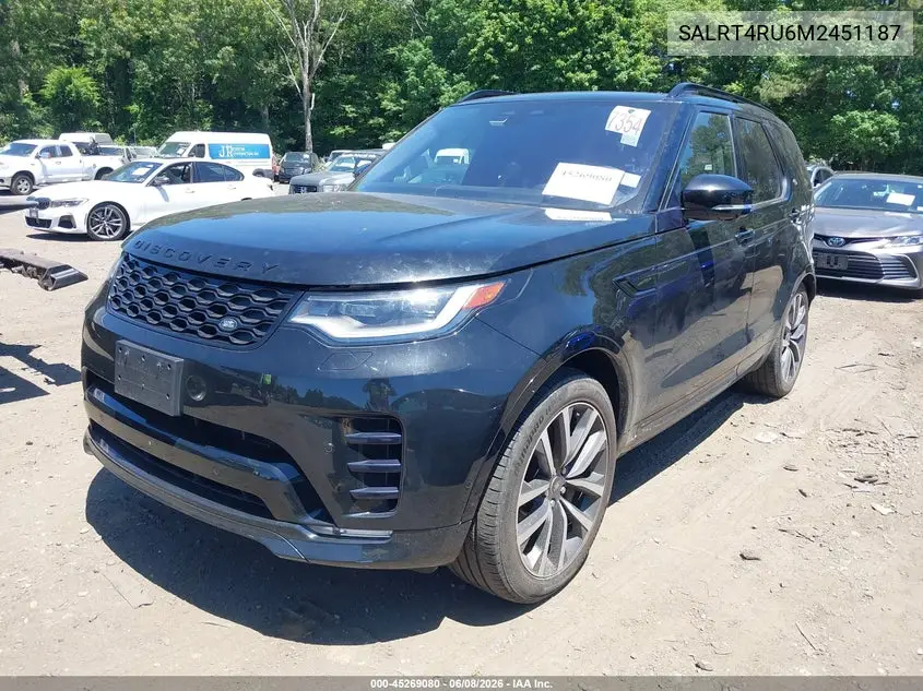 2021 Land Rover Discovery P360 S R-Dynamic VIN: SALRT4RU6M2451187 Lot: 45269080