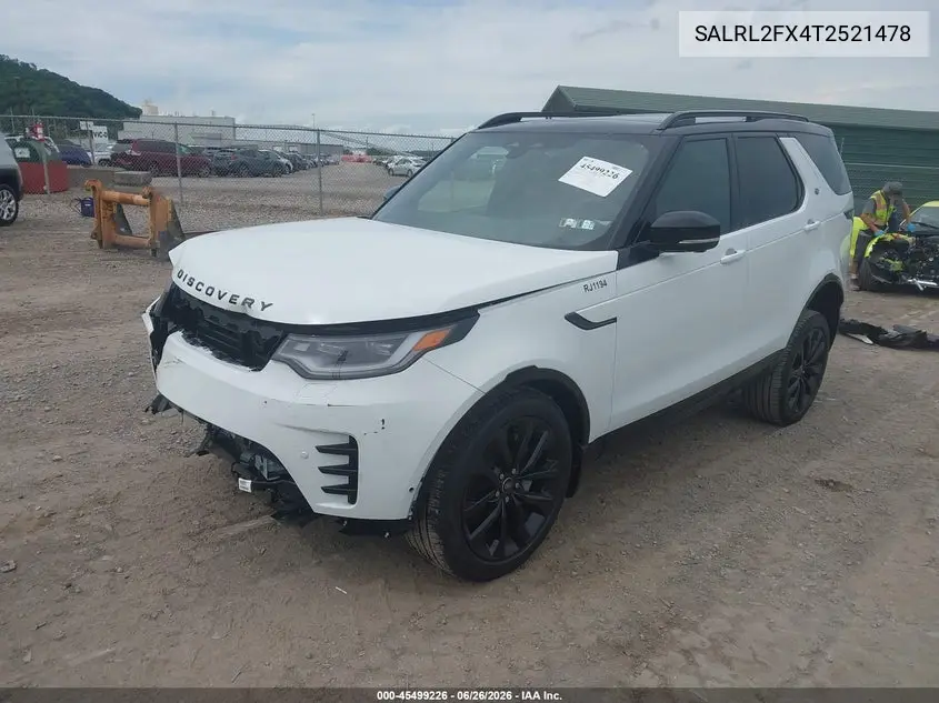 2026 Land Rover Discovery Dynamic Se VIN: SALRL2FX4T2521478 Lot: 45499226