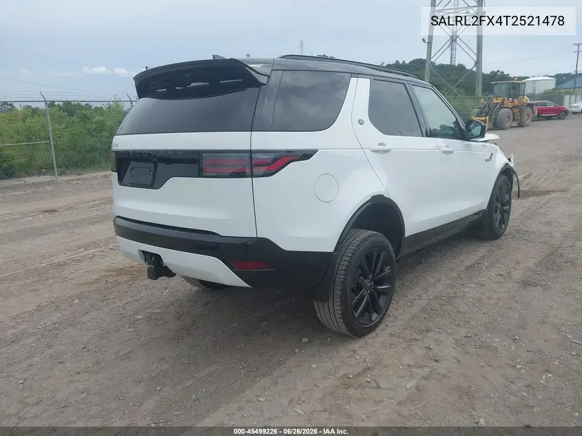 2026 Land Rover Discovery Dynamic Se VIN: SALRL2FX4T2521478 Lot: 45499226