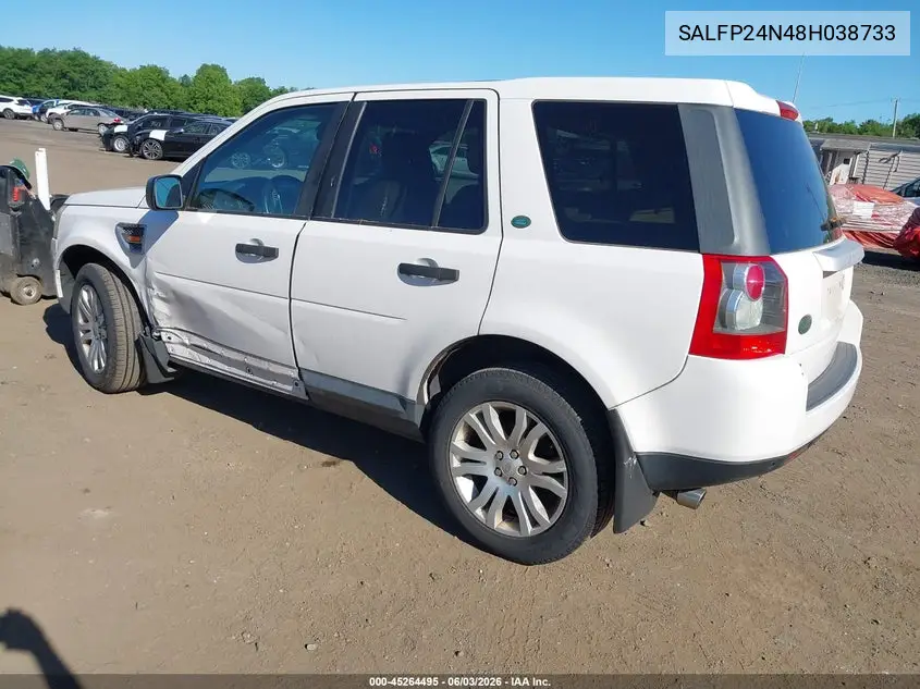 2008 Land Rover Lr2 Se VIN: SALFP24N48H038733 Lot: 45264495