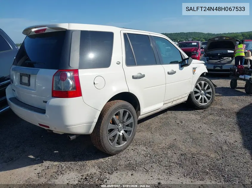 2008 Land Rover Lr2 Hse VIN: SALFT24N48H067533 Lot: 45491037