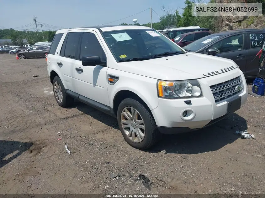 2008 Land Rover Lr2 Se VIN: SALFS24N38H052699 Lot: 45598724