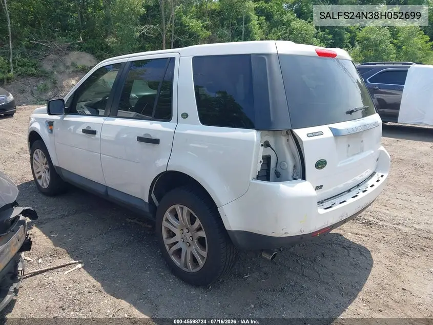 2008 Land Rover Lr2 Se VIN: SALFS24N38H052699 Lot: 45598724