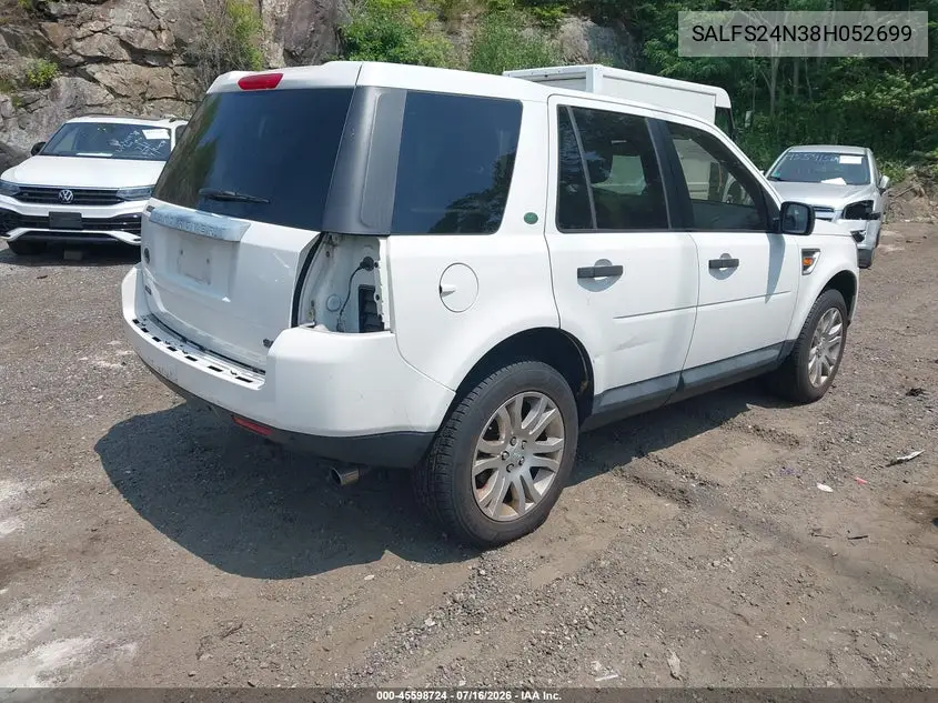 2008 Land Rover Lr2 Se VIN: SALFS24N38H052699 Lot: 45598724