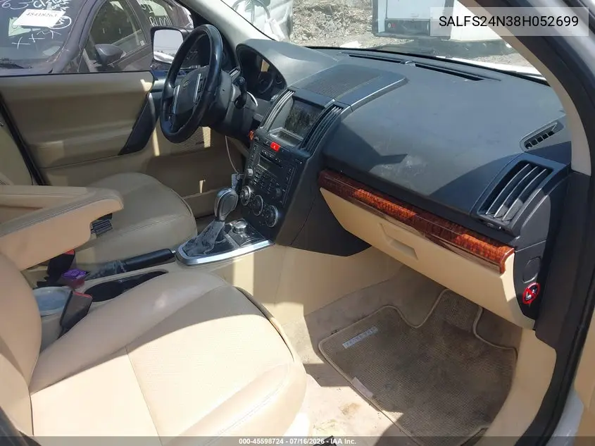 2008 Land Rover Lr2 Se VIN: SALFS24N38H052699 Lot: 45598724