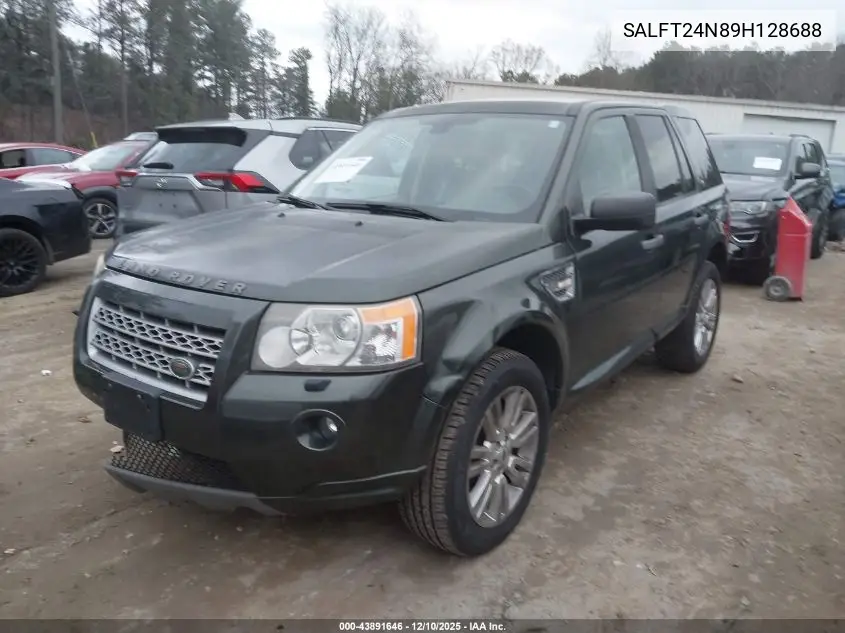 2009 Land Rover Lr2 Hse VIN: SALFT24N89H128688 Lot: 43891646