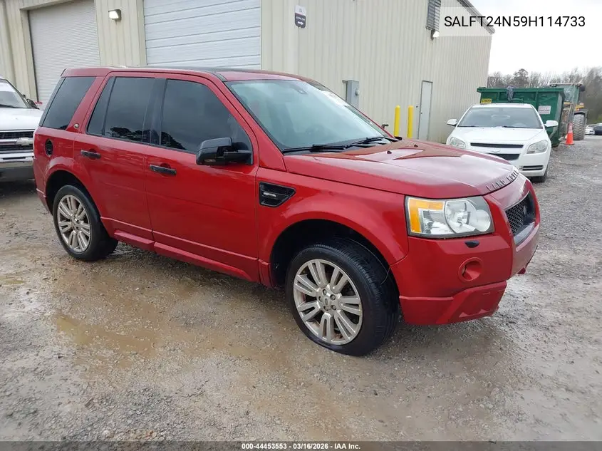 2009 Land Rover Lr2 Hse VIN: SALFT24N59H114733 Lot: 44453553