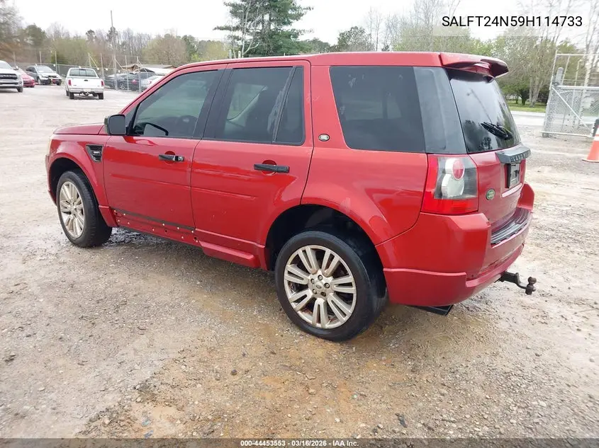2009 Land Rover Lr2 Hse VIN: SALFT24N59H114733 Lot: 44453553
