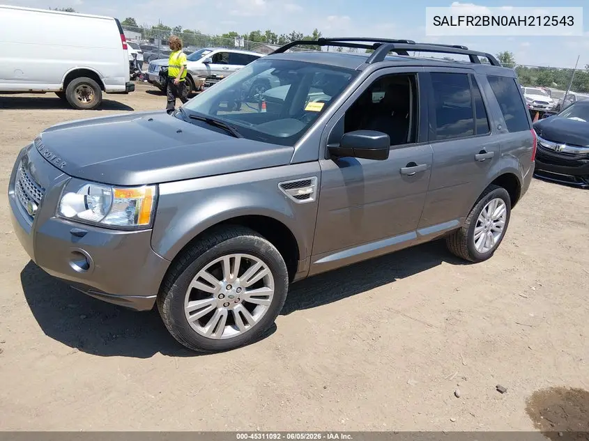 SALFR2BN0AH212543 2010 Land Rover Lr2 Hse