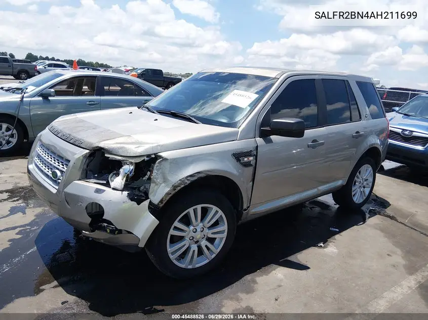2010 Land Rover Lr2 Hse VIN: SALFR2BN4AH211699 Lot: 45488526