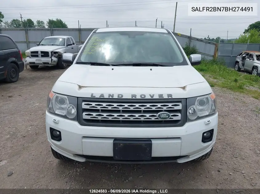 2011 Land Rover Lr2 VIN: SALFR2BN7BH274491 Lot: 12624583