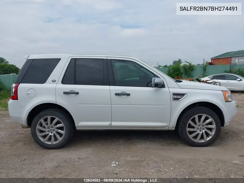 2011 Land Rover Lr2 VIN: SALFR2BN7BH274491 Lot: 12624583