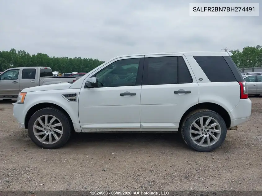 2011 Land Rover Lr2 VIN: SALFR2BN7BH274491 Lot: 12624583