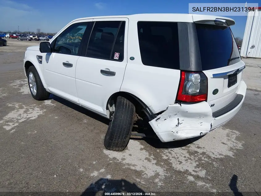 2011 Land Rover Lr2 VIN: SALFR2BN3BH231394 Lot: 44599678