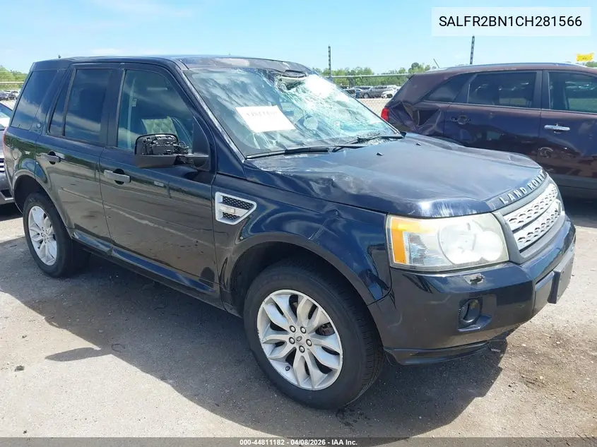 2012 Land Rover Lr2 VIN: SALFR2BN1CH281566 Lot: 44811182