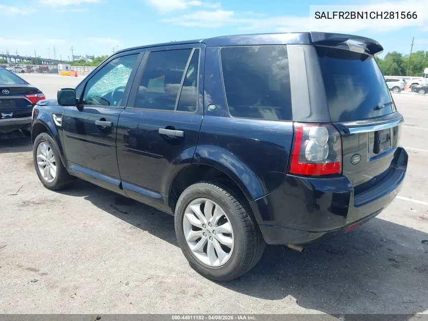 2012 Land Rover Lr2 VIN: SALFR2BN1CH281566 Lot: 44811182