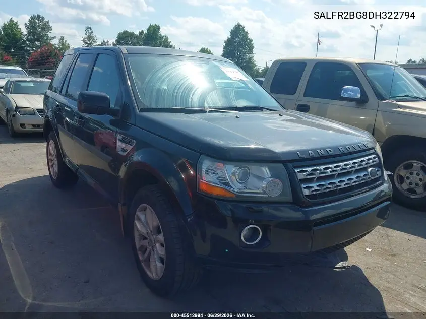 2013 Land Rover Lr2 VIN: SALFR2BG8DH322794 Lot: 45512994