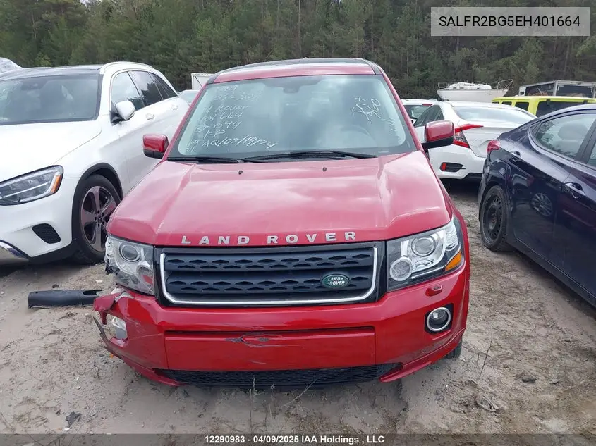 2014 Land Rover Lr2 VIN: SALFR2BG5EH401664 Lot: 12290983