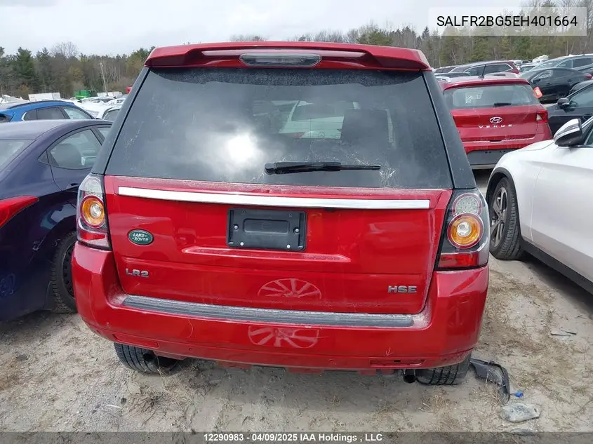 2014 Land Rover Lr2 VIN: SALFR2BG5EH401664 Lot: 12290983