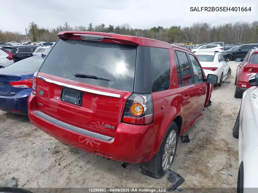 2014 Land Rover Lr2 VIN: SALFR2BG5EH401664 Lot: 12290983