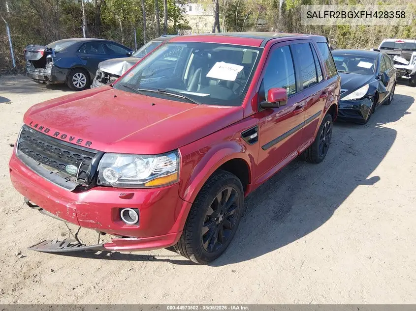 2015 Land Rover Lr2 VIN: SALFR2BGXFH428358 Lot: 44973502