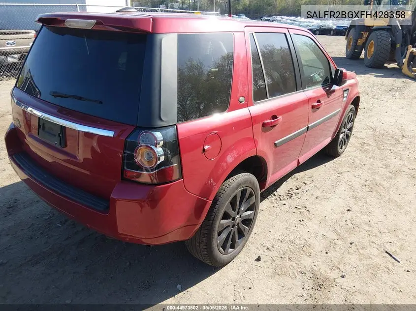 2015 Land Rover Lr2 VIN: SALFR2BGXFH428358 Lot: 44973502