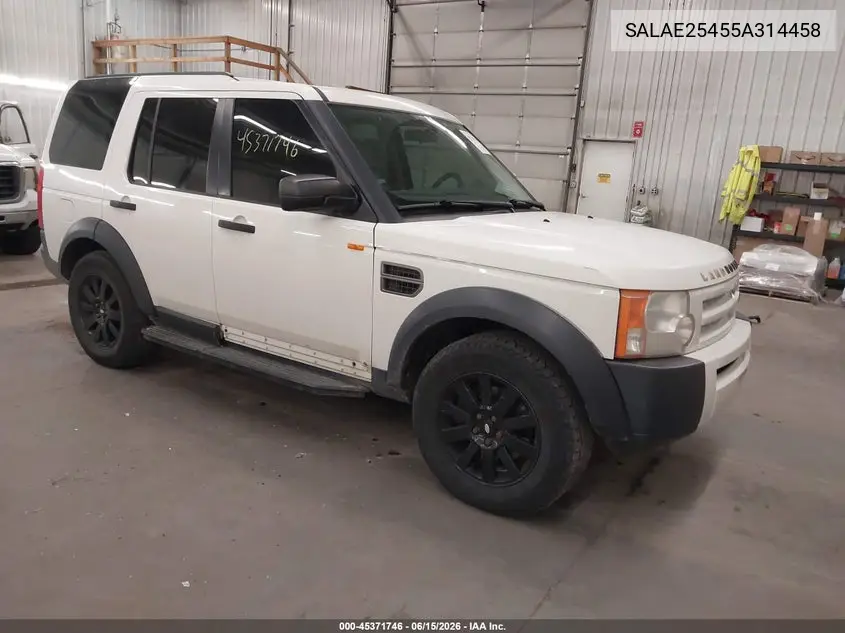 2005 Land Rover Lr3 Se VIN: SALAE25455A314458 Lot: 45371746
