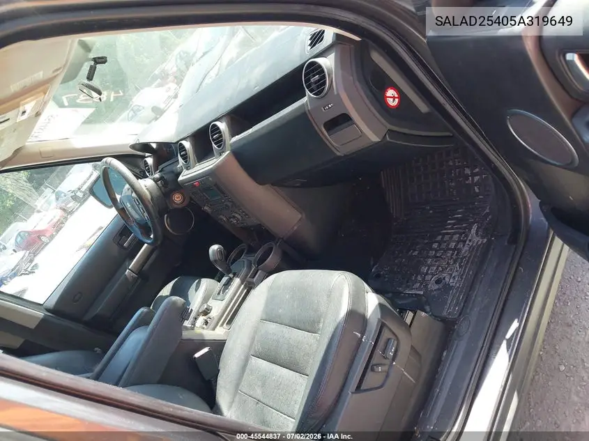2005 Land Rover Lr3 Se VIN: SALAD25405A319649 Lot: 45544837