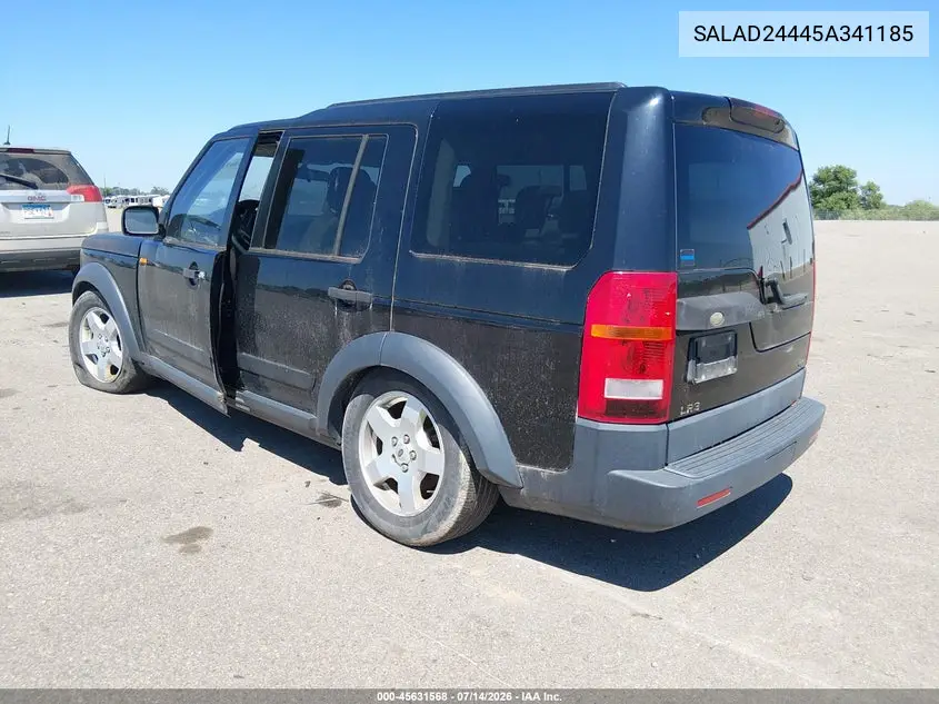 2005 Land Rover Lr3 VIN: SALAD24445A341185 Lot: 45631568