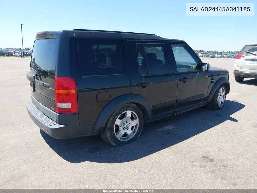 2005 Land Rover Lr3 VIN: SALAD24445A341185 Lot: 45631568