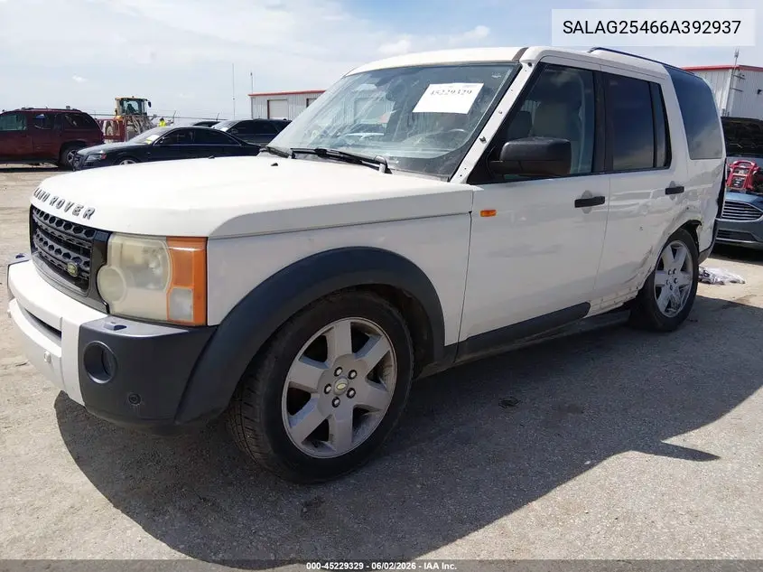 2006 Land Rover Lr3 V8 Hse VIN: SALAG25466A392937 Lot: 45229329