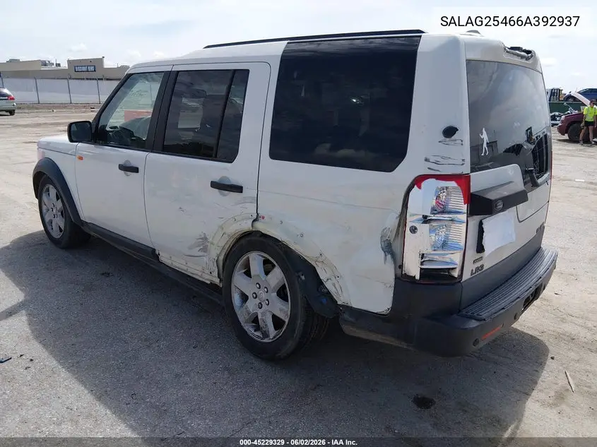 2006 Land Rover Lr3 V8 Hse VIN: SALAG25466A392937 Lot: 45229329