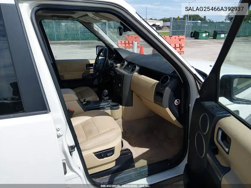 2006 Land Rover Lr3 V8 Hse VIN: SALAG25466A392937 Lot: 45229329