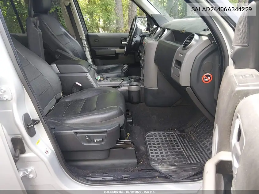 2006 Land Rover Lr3 V6 VIN: SALAD24406A344229 Lot: 45397163