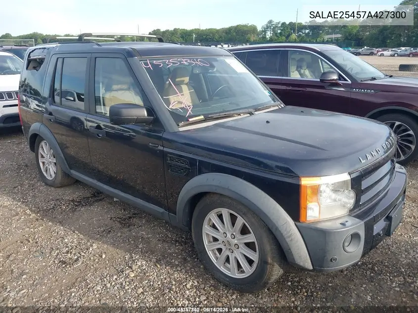 2007 Land Rover Lr3 Se VIN: SALAE25457A427300 Lot: 45357340